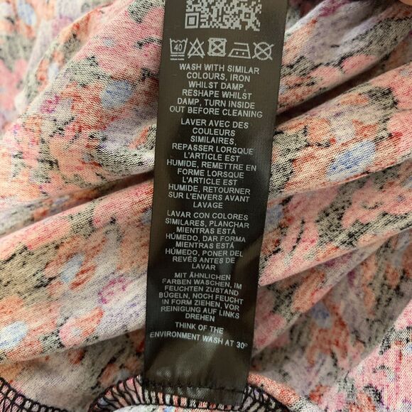 ASOS DESIGN Curve Floral Midi Skirt Ruched Front Split Plus Size 20 - Picture 8 of 11